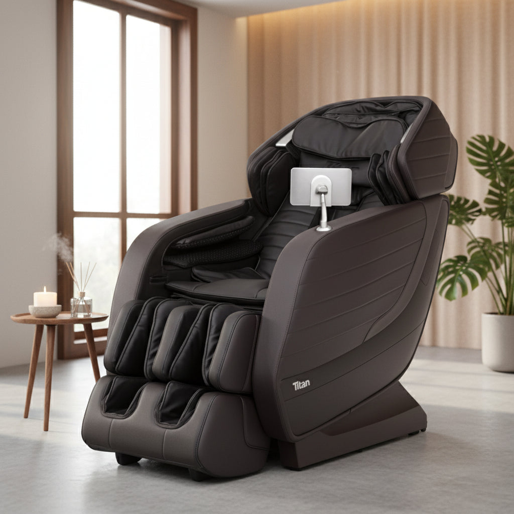 Representative studio photo of a full-body massage chair, shown in place of an official Titan Jupiter LE Premium product image